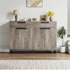 Sideboard Buffet Cabinet, 55" Large Kitchen Accent Modern Storage Cabinet with 2 Drawers and 4 Doors, Coffee Bar for Kitchen, Dining Room - 2 of 4