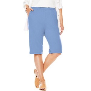 Woman Within Plus Size 7-Day Knit Bermuda Shorts - 1 of 4