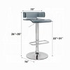 Sapphtopaz 1PC Modern Swivel Bar Stools with Acrylic Seat Adjustable Height Counter Height Stools with Footrest Barstools for Dining Room - 4 of 4