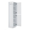 PDTEND Tall Bathroom Freestanding Storage Cabinet with Hook and Adjustable Shelf, an Anti-Toppling Device - 3 of 4