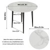 Round Kitchen Dining Table No Chair Coffee Table with Metal Legs for Dining Room - 3 of 4
