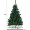 Costway 4.5Ft PVC Pre-lit Christmas Tree Hinged 200 LED Light Metal - 3 of 4