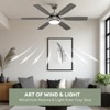 Siljoy 52-in Gray Ceiling Fan with Grey or Oak Color Blades Ceiling Fan With Light - Remote Included - 4 of 4