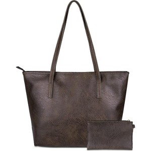 Tote Bags Vegan Leather Handbags for Women Top Handle Ladies Shoulder Bags - 1 of 4