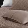 FIONECA 3-Piece Luxe Antimicrobial Velvet Coverlet Set Geometric Quilted Cozy Bedding - 4 of 4