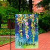 Northlight Watercolor Floral "Welcome" Outdoor Garden Flag 18" x 12.5" - 3 of 4