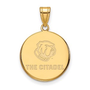 Black Bow Jewelry 14k Yellow Gold Plated Sterling Silver The Citadel Bulldogs NCAA Large Pendant - 1 of 3