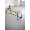 Recycled Display Bench 18"H, Gunmetal Iron & Natural Wood, Gray Finish By Kalalou - 2 of 3