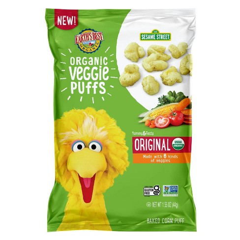 Earth S Best Sesame Street Organic Veggie Puffs Baby Snacks 1 55oz Target