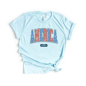 Simply Sage Market Women's America 1776 Varsity Short Sleeve Graphic Tee - 1 of 3