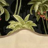 RLF Home Shadow Gimp Trim Detail Printed Palm Glory High Quality Valance 3" Rod Pocket 50" x 16" Ebony Black - 3 of 3