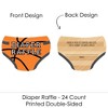 Big Dot of Happiness Nothin' but Net - Basketball - Diaper Shaped Raffle Ticket Inserts - Baby Shower Activities - Diaper Raffle Game - Set of 24 - 2 of 4