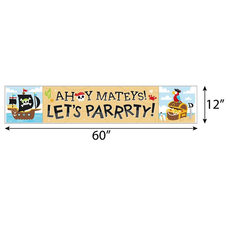 Big Dot of Happiness Pirate Ship Adventures - Skull Party Decorations Party Banner, 2 of 8