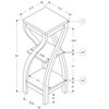 Accent Table, Side, End, Plant Stand, Square, Living Room, Bedroom, White Laminate, Contemporary, Modern - 4 of 4