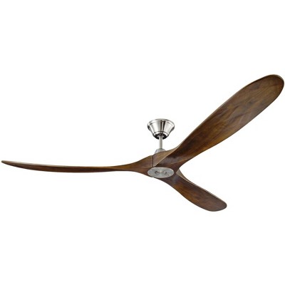 70" Monte Carlo Maverick Max Brushed Steel Ceiling Fan