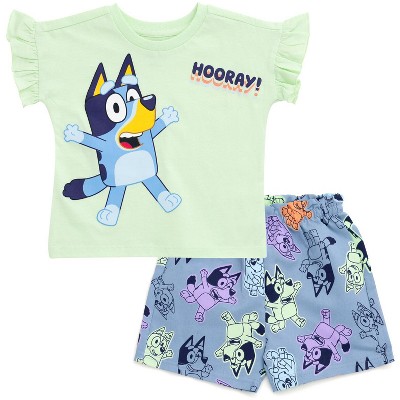 Disney Disney Junior Baby Girls T-Shirt and Chambray Shorts Outfit Set Newborn to Infant