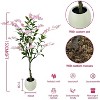 Artificial plant Tree, Artificial Plant with White Pot, Realistic Artificial Flower for Indoor Decoration and Outdoor, Large Artificial Plants - 3 of 4