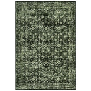 6 x 9 ft Polyester Wool Spinning Brown Rectangular Hallway Bathroom Entryway Kitchen Office Foldable Flower Printed  Washable Area Rug - 1 of 4