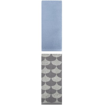 REGALWOVEN Cotton Hand Towels Absorbent Soft for Bathroom Hand Face Gym Spa 13" x 30"/13" x 29" 2 Pcs