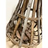 Essential Decor & Beyond 13.7" Natural Bamboo Glass Candle Holder Tabletop Lantern With Rope Handle - 4 of 4
