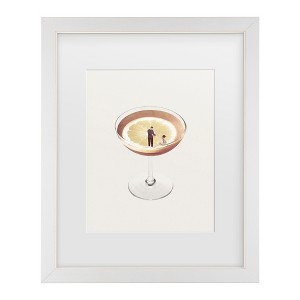 Trademark Fine Art - Maarten Leon My Drink Needs A Drink Matted Framed Art - 1 of 4