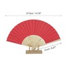 Unique Bargains Halloween Christmas Portable DIY 7-Inch Blank Folding Fan 1 Pc - 2 of 4