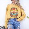 Simply Sage Market Women's Embrace The Good Sunset Long Sleeve Garment Dyed Tee - 2 of 4