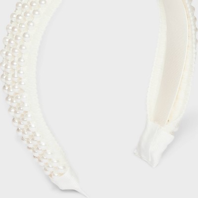 Girls&#39; Pearl Beaded Headband - art class&#8482; White_2