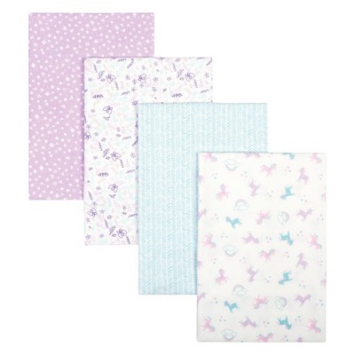 Trend Lab Flannel Receiving Blankets - Unicorn 4pk