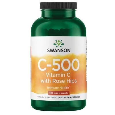 Swanson Vitamin C with Rose Hips 500 mg Capsule