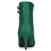 Allegra K Women's Pointed Toe Buckle Stiletto Heels Ankle Boots - 3 of 4