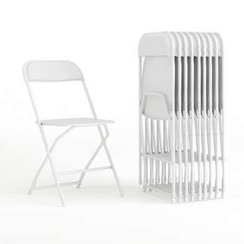 Flash Furniture Hercules Series Plastic Folding Chair - 10 Pack 650LB Weight Capacity