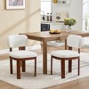 Set of 2 Modern Wood Dining Chairs with Soft Cushioned Seats, Stylish Beige Upholstered Armless Side Chairs for Kitchen or Dining Room-Panipeachy - 2 of 4