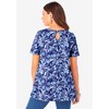 Roaman's Women's Plus Size Ultimate Swing Tee With Keyhole Back - 3 of 4
