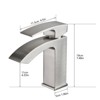 Grungis Single Hole Bathroom Sink Faucet,Waterfall Bathroom Faucets for Home Sinks - 3 of 4