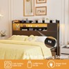 Aheaplus Storage Headboard with Led Lights & Charging Station - 4 of 4