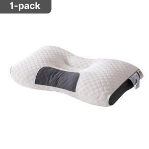 Rbied 3D Knitted Cotton Massage Pillow Cervical Pillow for Sleeping Side Back Stomach Sleeper (1pack) - 1 of 4