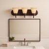 Sunset Lighting 3-Light Bath Vanity Tea Stained Glass, Oil Bronze - 2 of 3