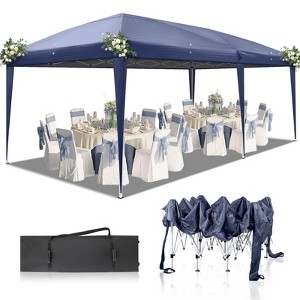 Angel Sar 10'x20' Pop Up Party Tent with Carry Bag, Blue Party Tent for Home & Camping Use - 1 of 4