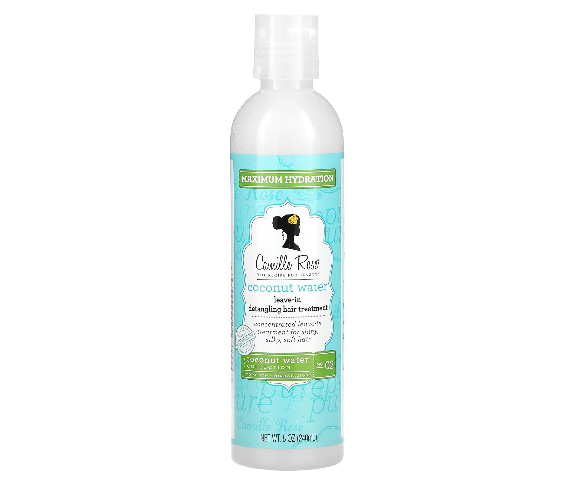Camille Rose Leave-In Detangling Hair Treatment, Coconut Water, 8 oz (240 ml)