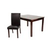 Royal Hampton 5pc Dining Table Set, Black Faux-Leather, Faux Marble, Cherry Brown - 2 of 4