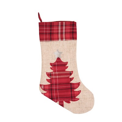 C&F Home Plaid Christmas Tree Stocking