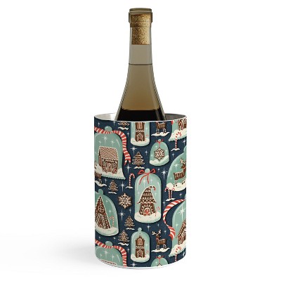 Heather Dutton Gingerbread Village Blue Wine Chiller -Deny Designs