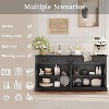 Buffet Cabinet, 65" Large Kitchen Storage Cabinet With 3 Drawers And 4 Doors, Wood Coffee Bar Cabinet Buffet Table, Wine Bar Storage Cabinet,Gray - 4 of 4
