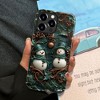 BONGEEK Case Compatible with iPhone 15Pro,Scratch Resistant Hybrid 7-Layer Hard Shell Bright Phone Case,Christmas Retro Snowman Green Colorful - 4 of 4
