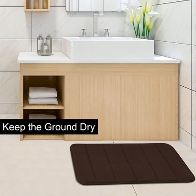 1'4"x2'4" Rectangle Indoor and Outdoor Polyurethane Floor Mat Brown - PiccoCasa