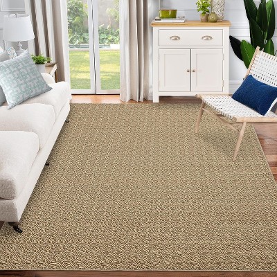 Garvee Braided Print Area Rugs ,Low Pile Ultra-Thin Floor Carpet for Living Room,Bedroom,Dining Room