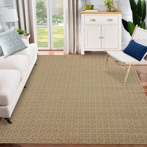 Whizmax Braided Print Area Rugs with Non-Slip Backing,Low Pile Ultra-Thin Floor Carpet for Living Room,Bedroom,Dining Room - 1 of 4