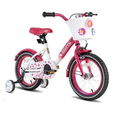 JOYSTAR Starry Kids Bike, Girls Bicycle for Ages 4-7, 41 to 53 Inches Tall, with Training Wheels and Coaster Brakes, 16 Inch, Pink