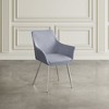 Jofran,Contemporary Modern Upholstered Platinum Dining Chair - 3 of 4
